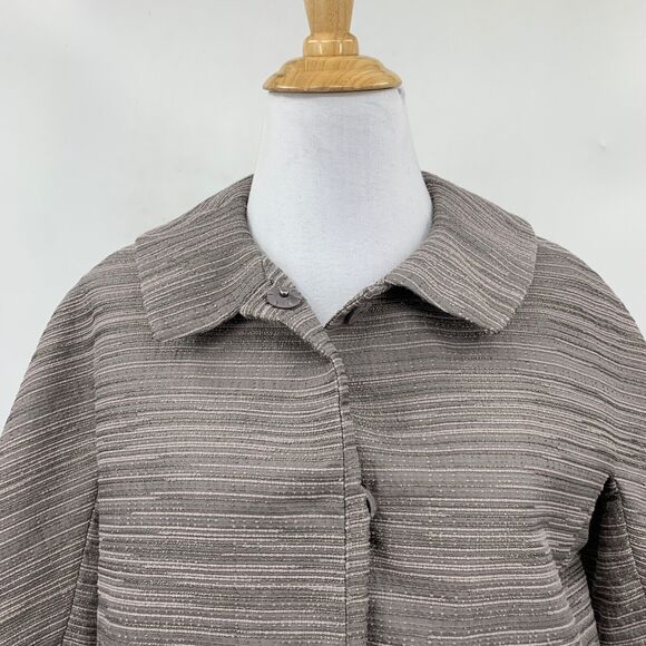 Ann Taylor Jacket Womens XS Extra Small Multicolor Hidden Snap Button Textured - Picture 3 of 14